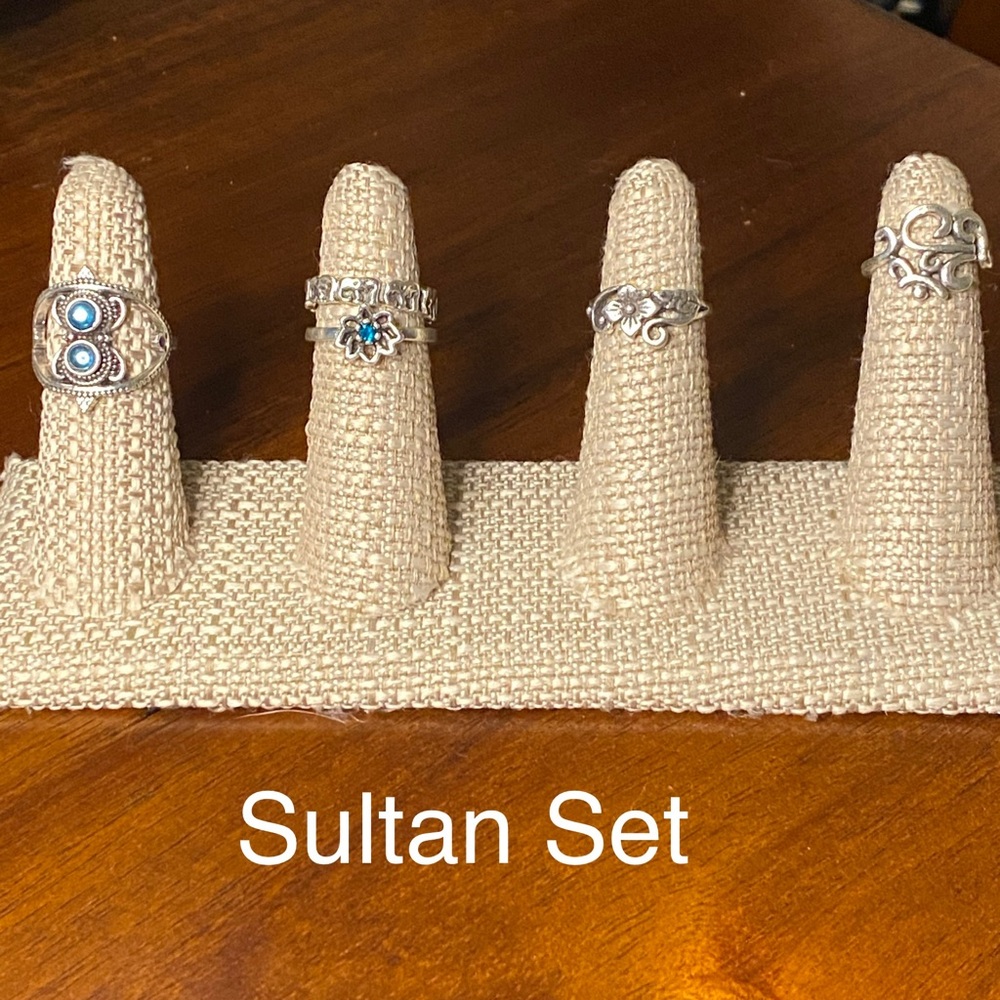 Set of 5 Silver Knuckle Rings